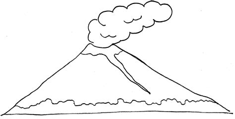 gambar mewarnai gunung berapi